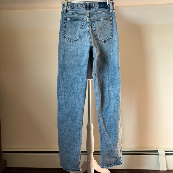 Abercrombie & Fitch The Dad High Rise Straight Leg Denim Jeans size 00L - Picture 8 of 8